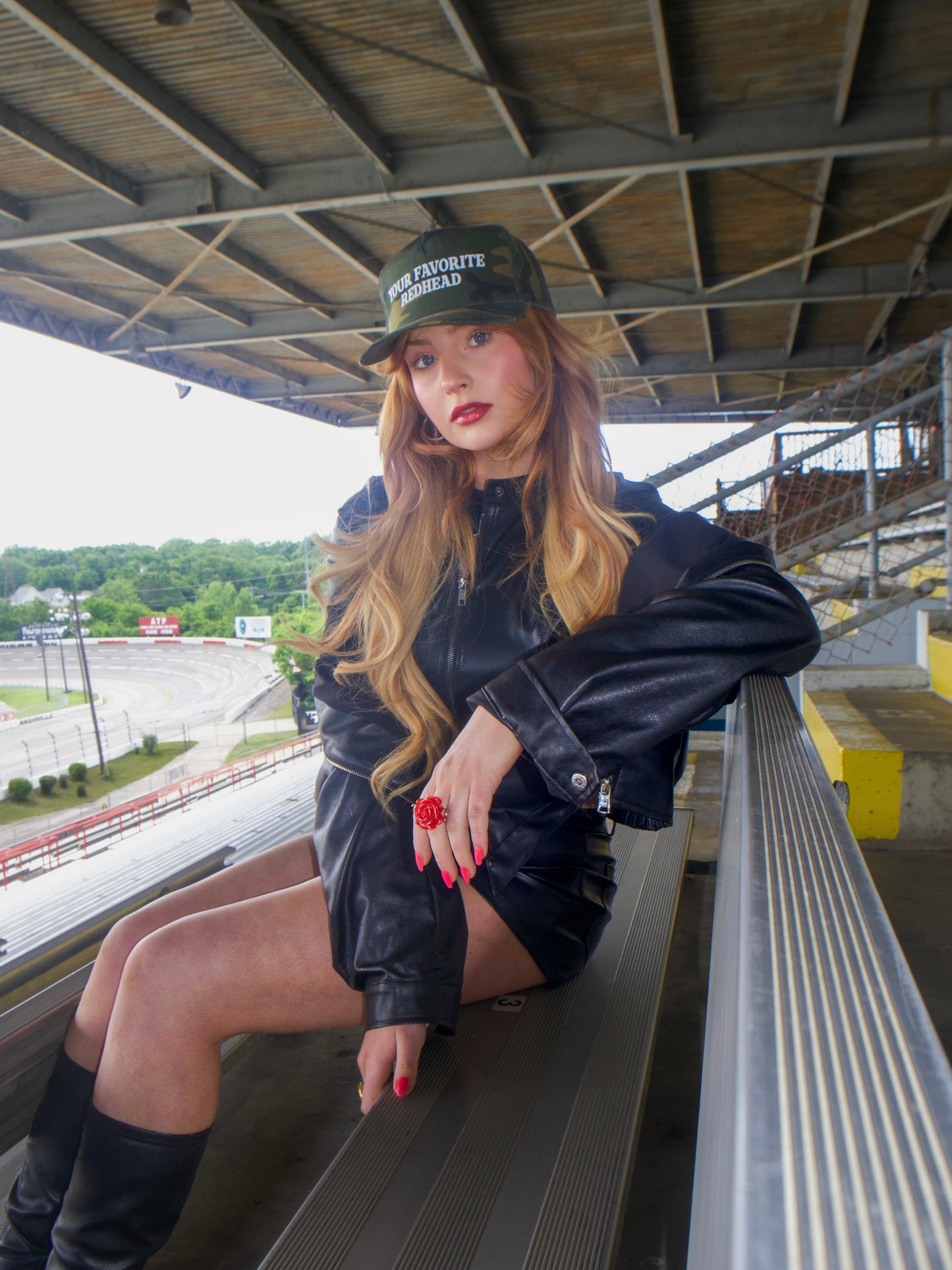 the 'your favorite redhead' trucker