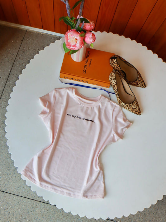 the 'yes, my hair is natural' baby tee