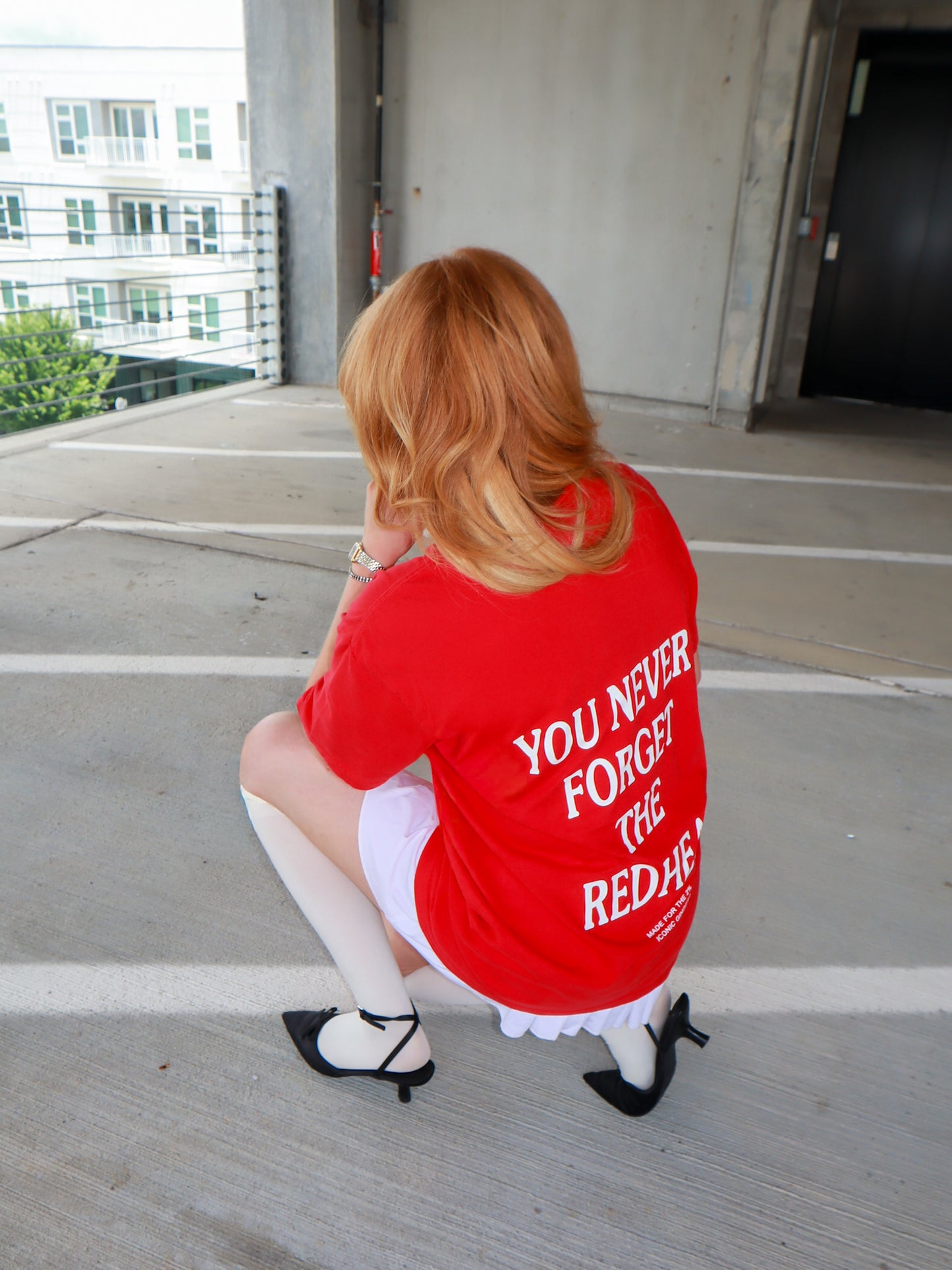 'you never forget the redhead' tee