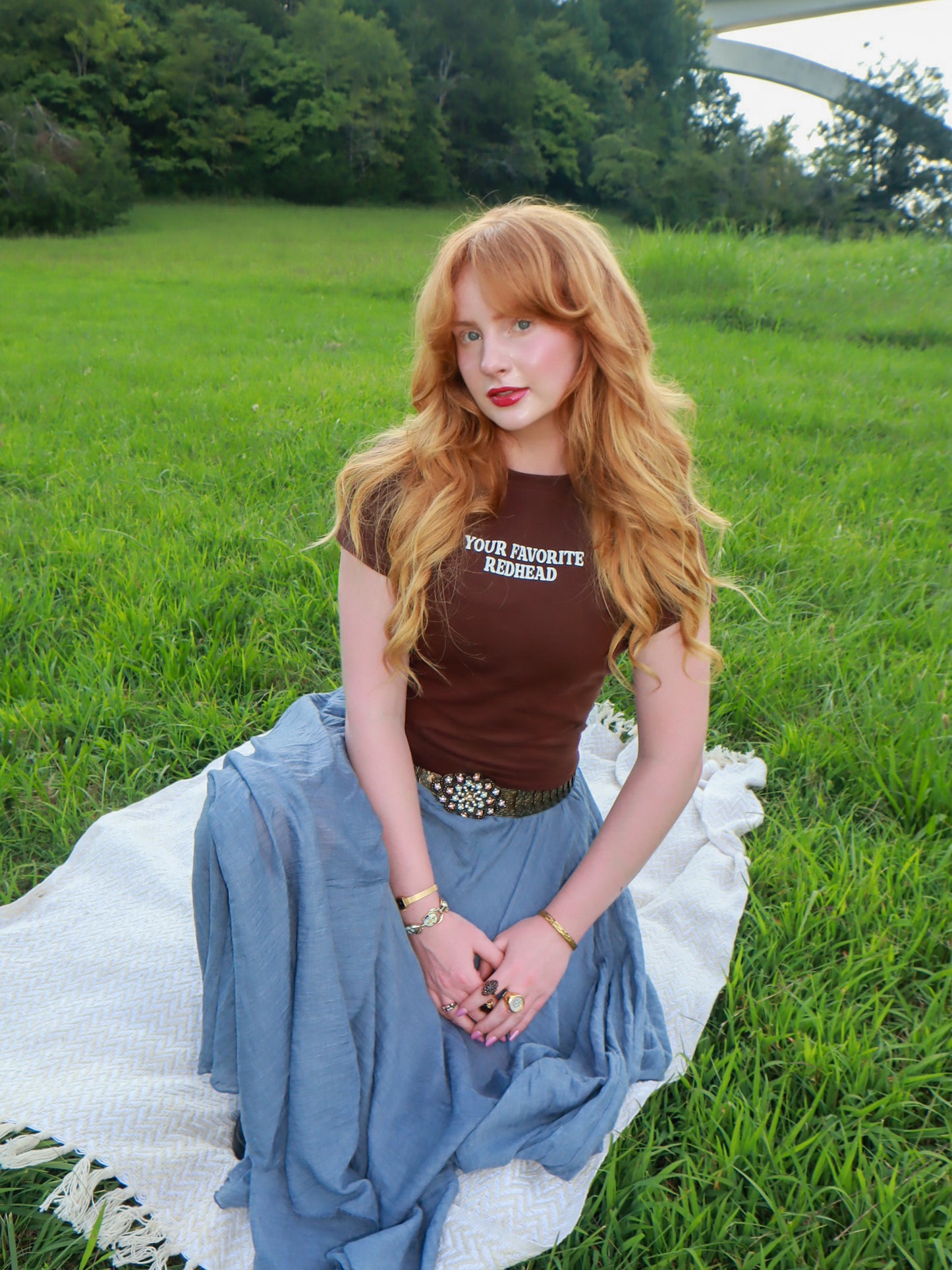 the 'your favorite redhead' baby tee