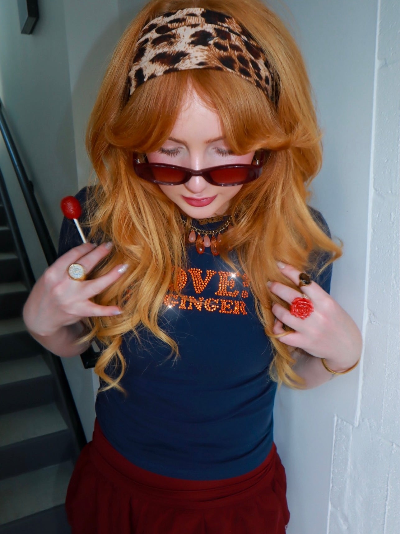 the 'move! im ginger' rhinestone baby tee