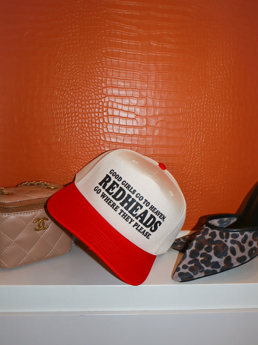 the 'redheads go where they please' trucker