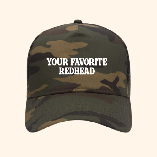 the 'your favorite redhead' trucker